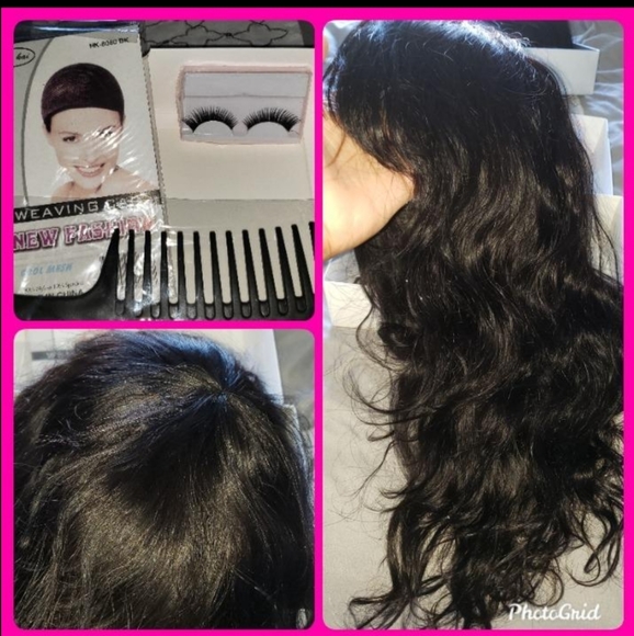Human hair wig with bangs main image 4